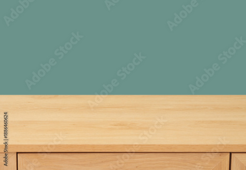Empty wooden surface agains...