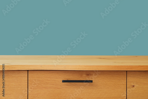 Empty wooden chest of drawe...