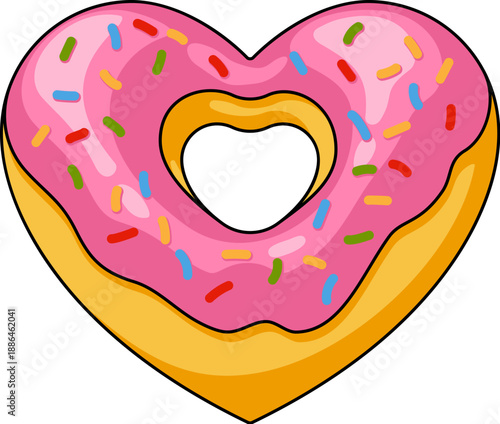 Love of donut concept illus...