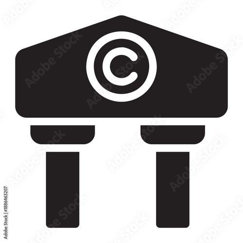 copyright glyph icon