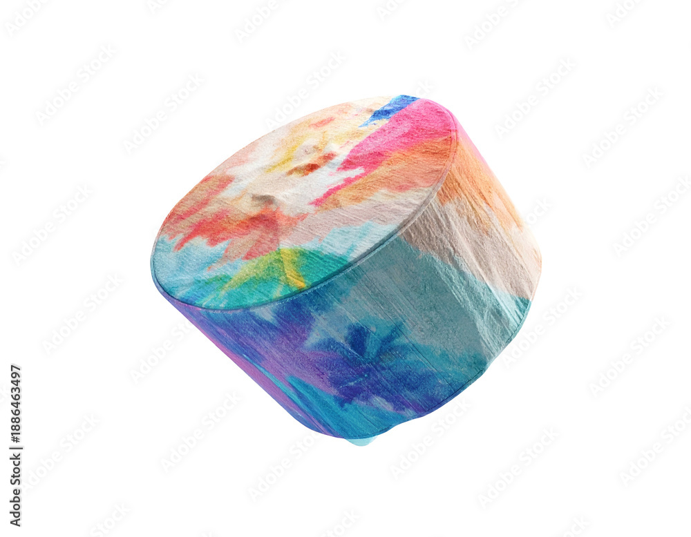 Obraz premium Colorful cylindrical object with soft, brushstroke-like patterns