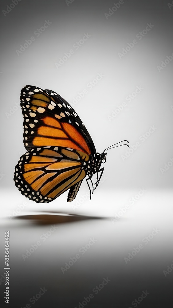 Obraz premium Monarch Butterfly Isolated Clean Background