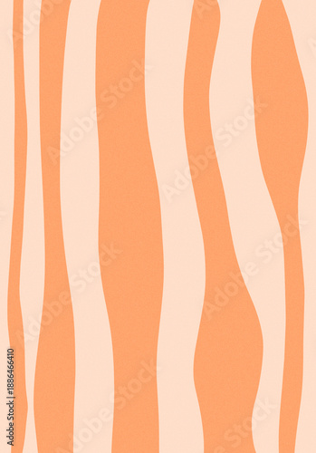 Warm Orange Peach Pastel Abstract Wavy Stripe Background