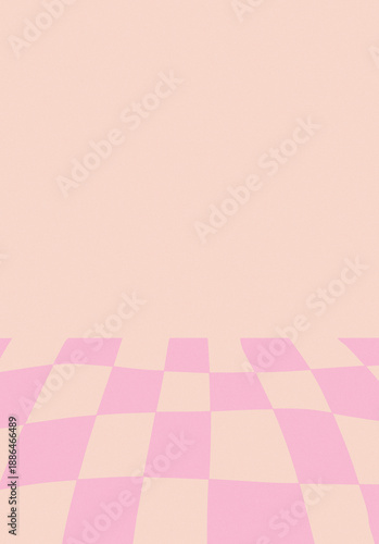 Soft Peach Pink Pastel Abstract Wavy Checker Pattern Background