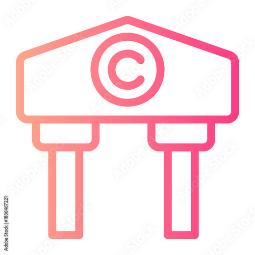 copyright gradient icon