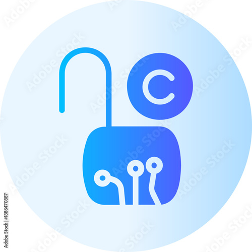 unlock gradient icon