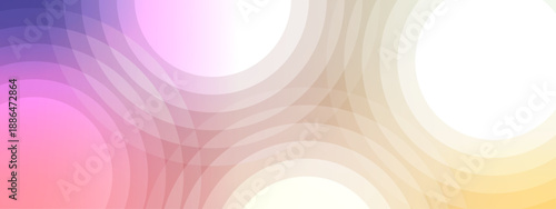 Vibrant overlapping circles with soft purple pink and yellow gradients