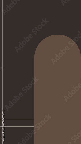 Brown arch iPhone wallpaper frame