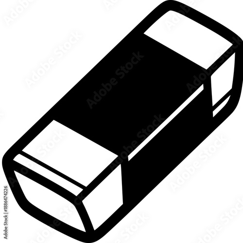 Metal whistle isolated on a white background with a black plastic box