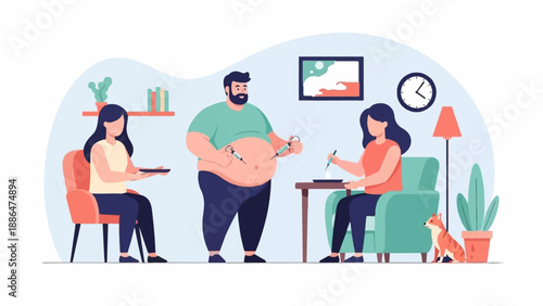 Family injecting drugs at home