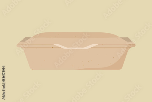 Takeaway container, eco-friendly product illustration vector