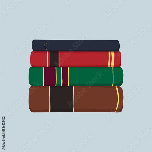 Book stack, aesthetic illustration vector