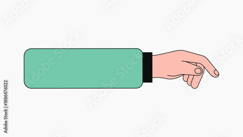 Businessman's hand, gesture collage element vector