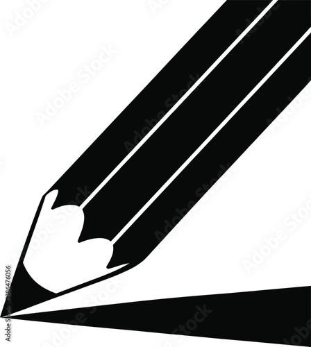 Silhouette Of Pencil Writing On White Page