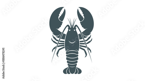 Lobster crustacean seafood animal illustration.