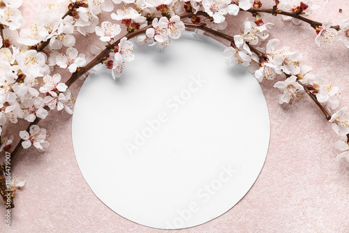 Blank card with beautiful b...