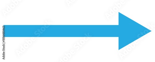 Blue right pointing arrow icon vector isolated . A clean, flat blue arrow pointing right, perfect for navigation buttons, website interfaces, and presentation slides. Vector illustration.