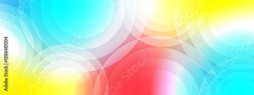 Overlapping bright circles creating a soft bokeh and lens flare effect