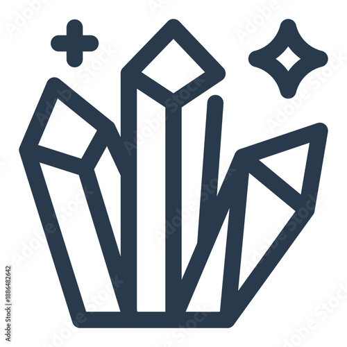 Crystal Cluster healing gemstone crystal icon