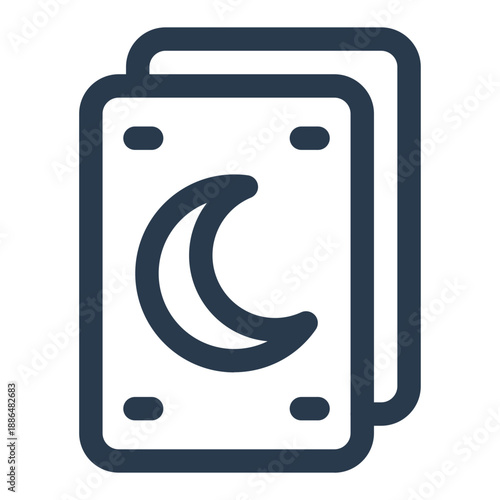 Tarot Card fortune reading mystical deck icon