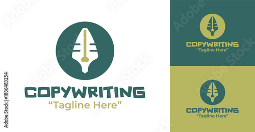 Copywriting Agency Logo Modern Minimalist Creative Identity