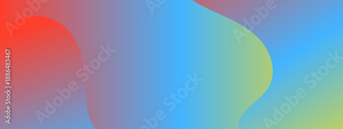Clean minimalist background featuring soft blue and red gradient fluid wave shapes with subtle texture
