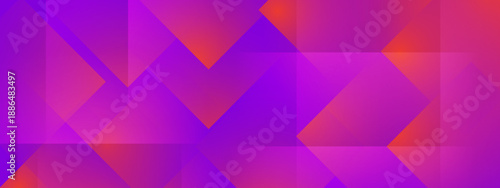 Abstract geometric background featuring overlapping purple and pink polygon shapes with vibrant light effects
