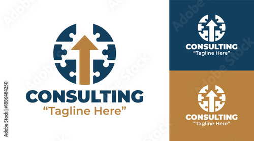 Consulting Service Logo Modern Minimalist Business Advisory
