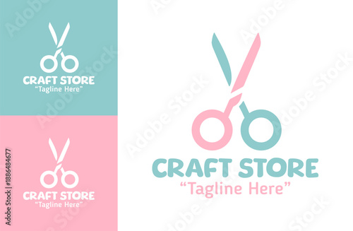 Craft Store Logo Modern Minimalist Handmade Branding