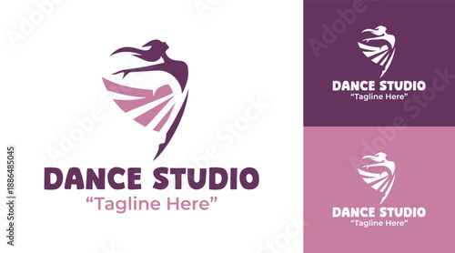 Dance Studio Logo Modern Minimalist Movement Academy Identity