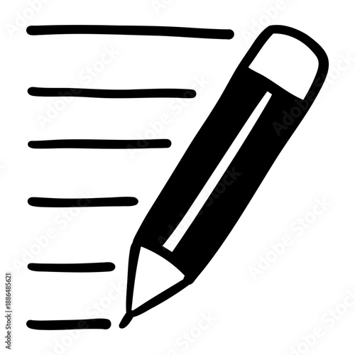 editing black hand drawn icon