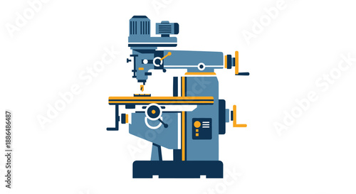 Industrial Milling Machine for Precision Metalworking and Machining.