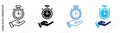 Productive icon set multiple style collection