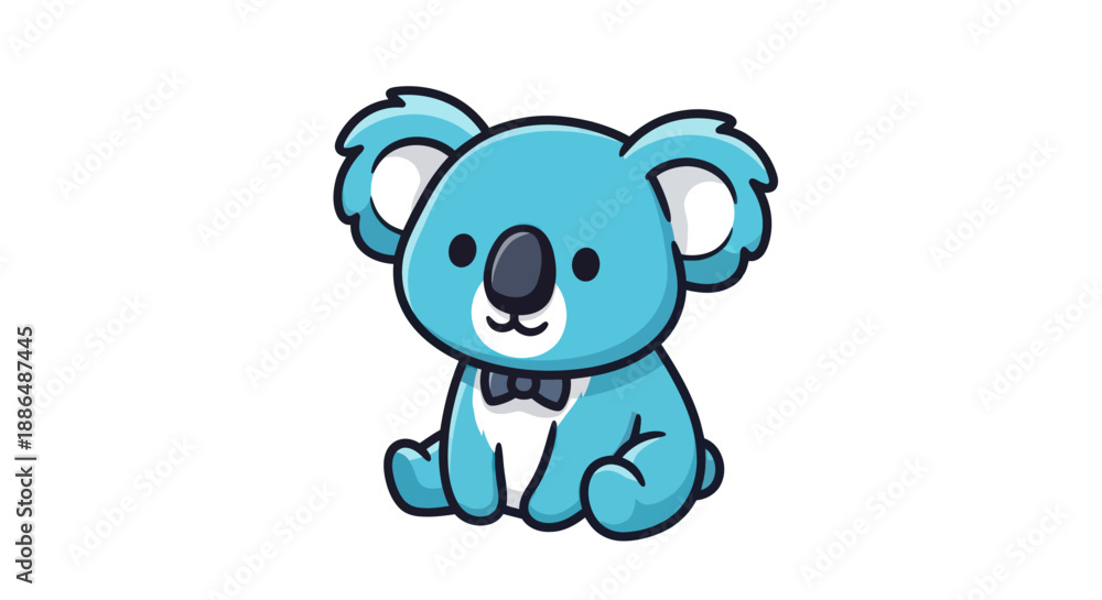 Fototapeta premium Cartoon koala bear mascot illustration