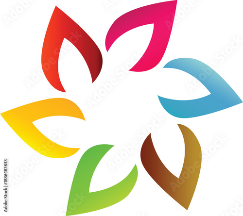 Modern abstract mascot symbol logo icon design illustration vector sketch symmetrical visual construct for future technology industry