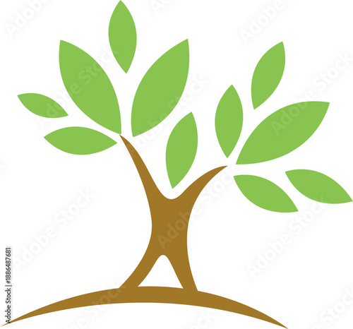 sketch vector illustration design icon logo symbol eco-friendly nature modern minimalist leaf plant tree for green natural company that is concerned about the environment 