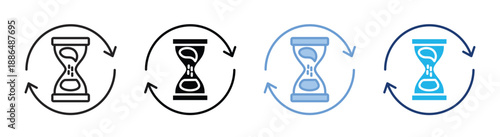 Iteration icon set multiple style collection