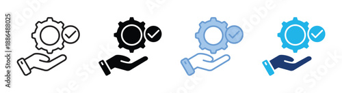 Work icon set multiple style collection