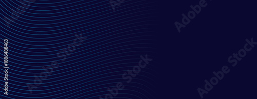 Abstract background with a dark blue background featuring wave-like patterns and a textured blue gradient design. Vector. Shiny gradient wave background. Blue background vector.