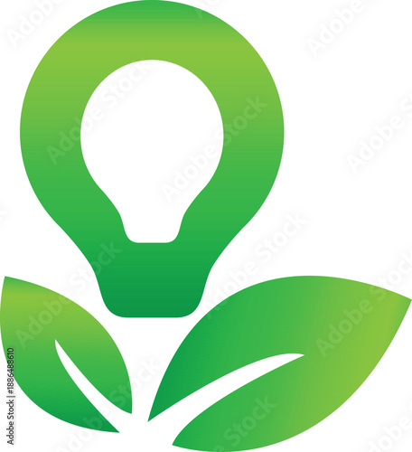 sketch vector illustration design icon logo symbol mascot abstract modern utilization of green energy for environmental sustainability by saving energy