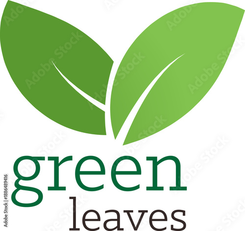Vector sketch illustration of a logo icon design of a nature symbol of a leaf, a plant, a tree for a green natural company that is concerned about the environment