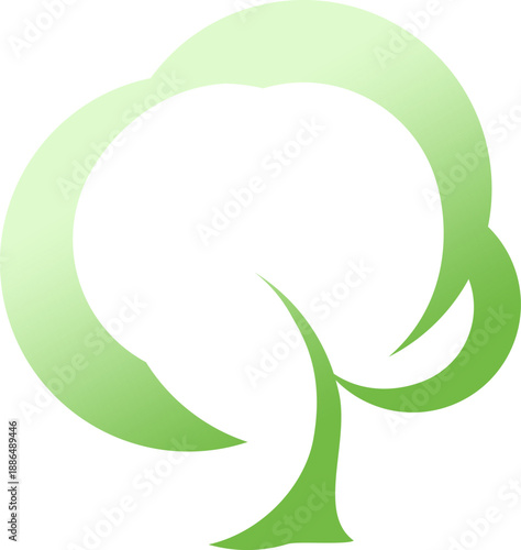 Vector sketch illustration of a modern minimalist nature symbol logo icon design of a tree plant leaf for a green natural company that is concerned about the environment