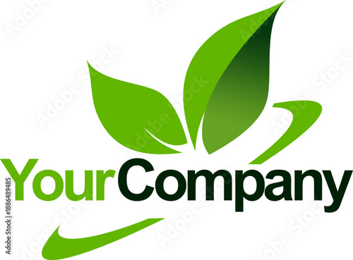 Vector sketch illustration of a tree plant leaf symbol logo icon design for a green natural company that is concerned about the environment