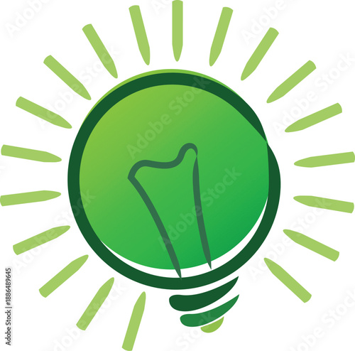 Vector sketch illustration of modern abstract mascot symbol logo icon design of green energy utilization for companies that maintain environmental sustainability by saving energy