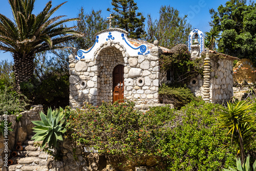 Matadouro beach in Ericeira, Portugal with beautiful touristic resorts, sandy beach and best surf conditions