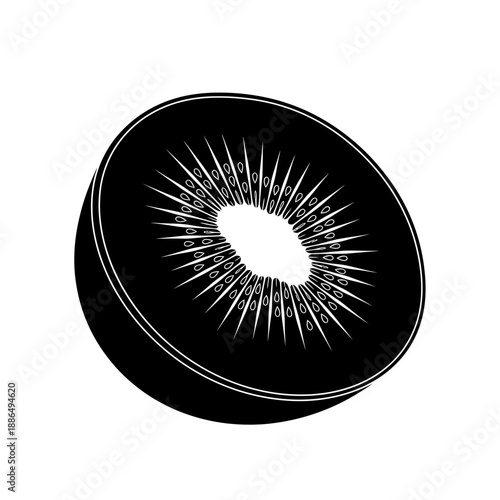 Cross section of a kiwi