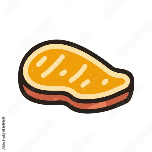 Carne Asada, modern 2D flat vector illustration in icon style, isolated on pure white background.