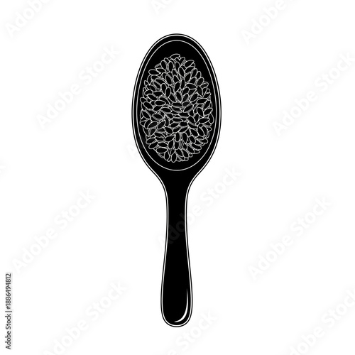 Black hair brush