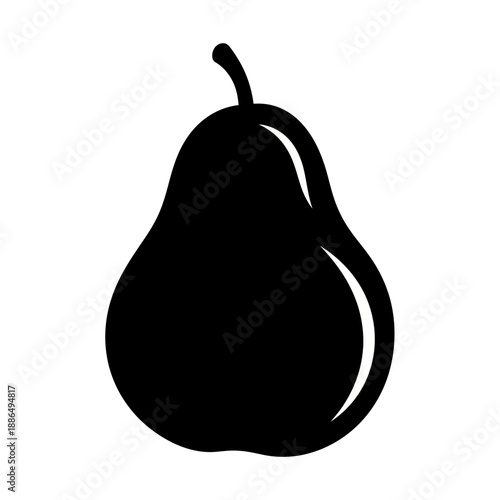 Single pear illustration