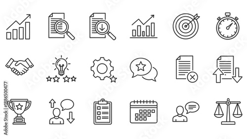 Collection of Business and Productivity Icons.